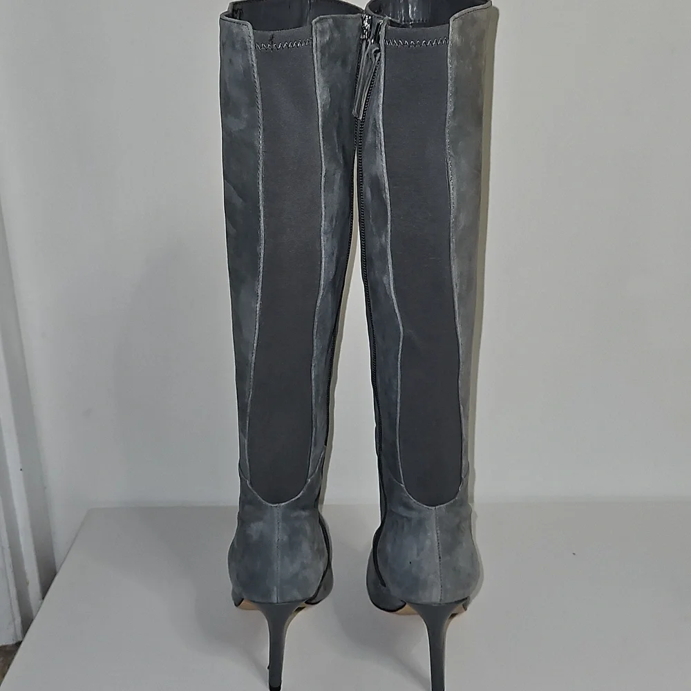 White House Black Market Faux Suede Boots Size 7 1/2